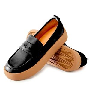 Empress Floccasins Leather Platform Loafers
